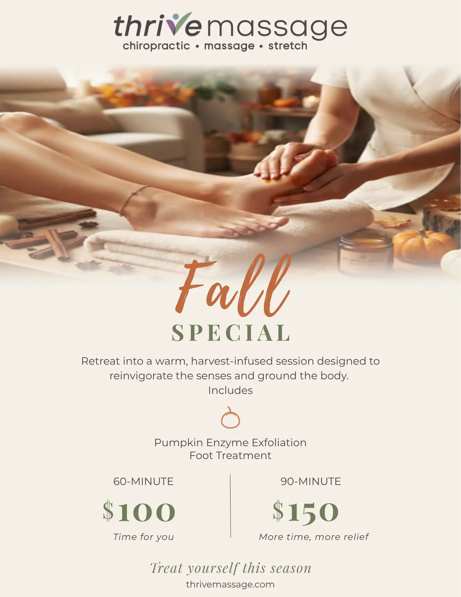 Massage Therapy The Woodlands TX Fall Special Pop Up